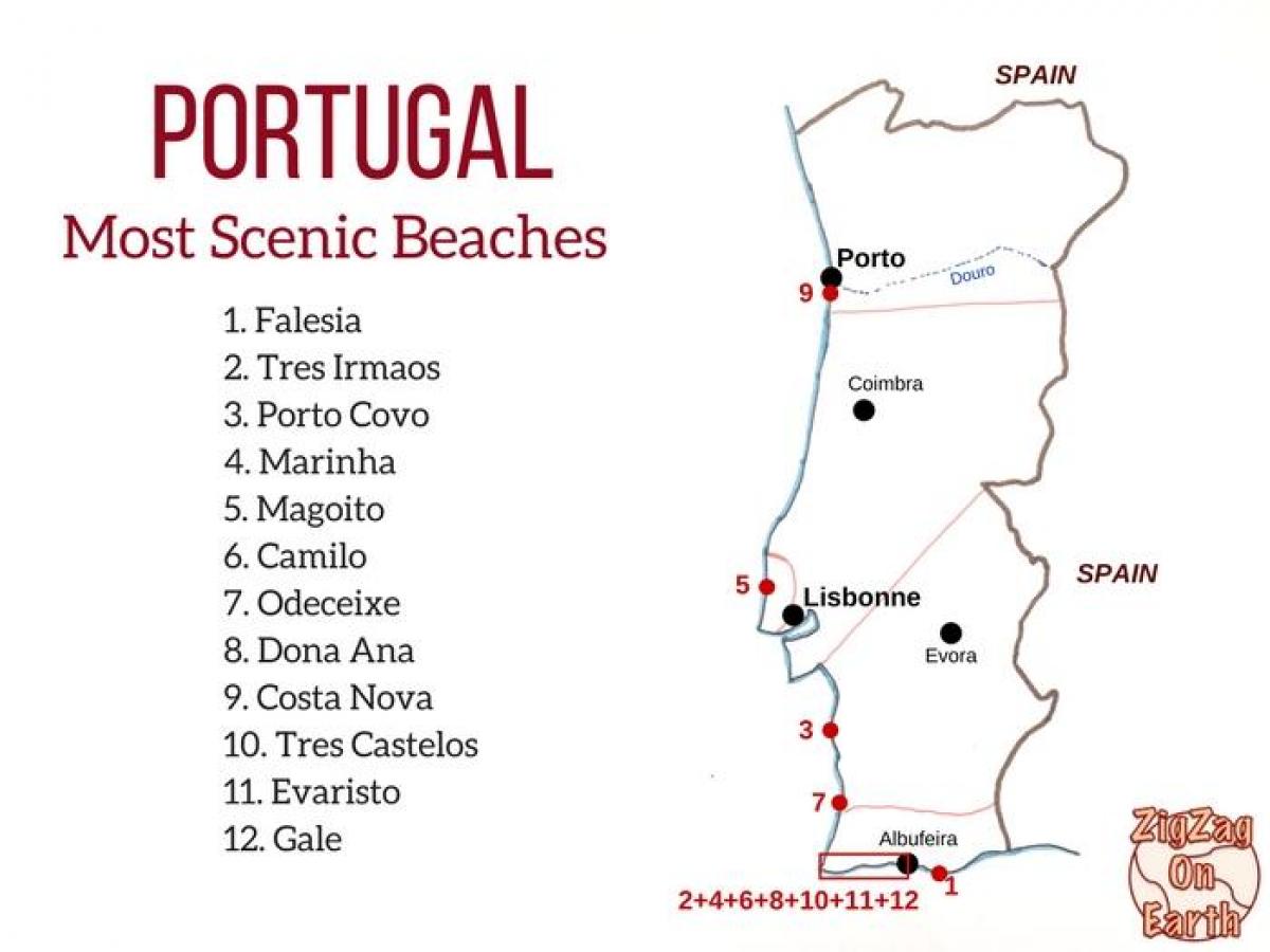 Portogallo beach mappa