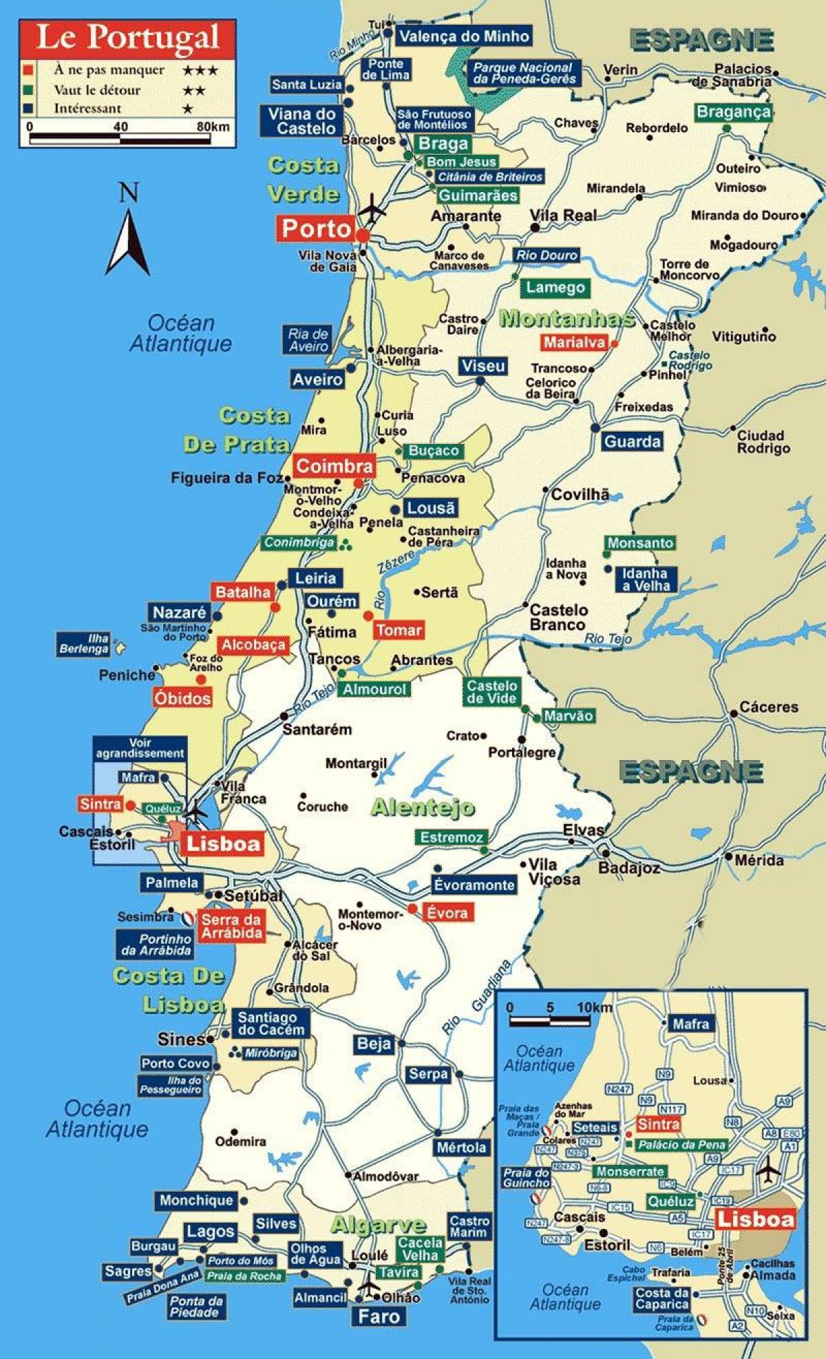 Portogallo viaggio mappa