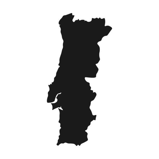 Portogallo mappa vettoriale