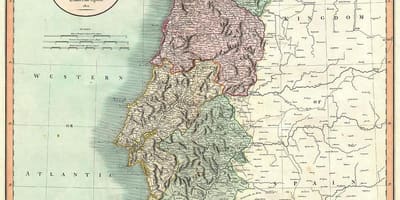 Mappa di vecchia Portogallo