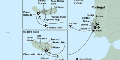 Mappa di isole portoghesi