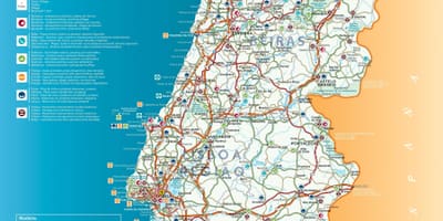 Mappa di la costa del Portogallo