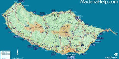 Mappa del Portogallo Madeira