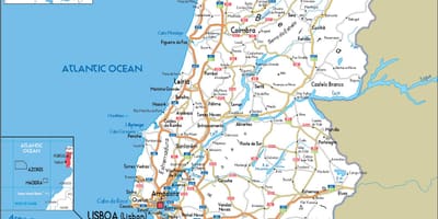 Mappa della città in Portogallo
