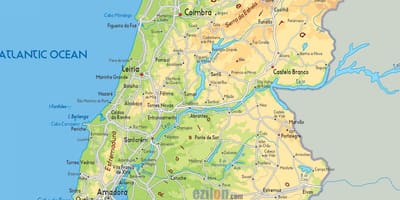 Mappa del Portogallo geografia